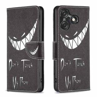 For Tecno Spark 10C Colored Drawing Pattern Leather Phone Case(Smirk)