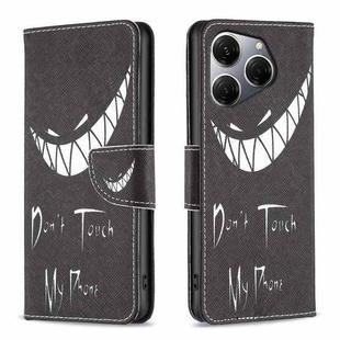 For Tecno Spark 20 Pro Colored Drawing Pattern Leather Phone Case(Smirk)