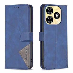 For Tecno Spark Go 2024 / 20C / POP 8 Magnetic Buckle Rhombus Texture Leather Phone Case(Blue)