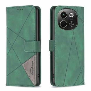 For Tecno Pova 6 Neo 5G / Spark 30 5G Magnetic Buckle Rhombus Texture Leather Phone Case(Green)