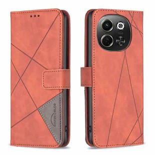 For Tecno Pova 6 Neo 5G / Spark 30 5G Magnetic Buckle Rhombus Texture Leather Phone Case(Brown)