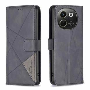 For Tecno Pova 6 Neo 5G / Spark 30 5G Magnetic Buckle Rhombus Texture Leather Phone Case(Black)