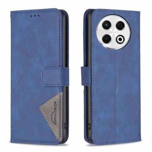 For Tecno Spark 30 Pro 4G Magnetic Buckle Rhombus Texture Leather Phone Case(Blue)