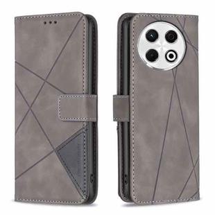 For Tecno Spark 30 Pro 4G Magnetic Buckle Rhombus Texture Leather Phone Case(Grey)