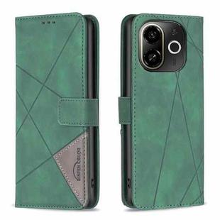 For Tecno POP 9 5G / Spark 30C 5G Magnetic Buckle Rhombus Texture Leather Phone Case(Green)