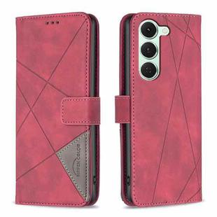For Tecno Spark 40 Pro 4G Magnetic Buckle Rhombus Texture Leather Phone Case(Red)