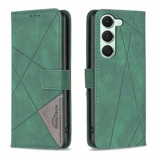 For Tecno Spark 40 Pro 4G Magnetic Buckle Rhombus Texture Leather Phone Case(Green)