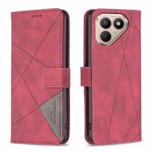 For Tecno Pova 7 Pro 5G Magnetic Buckle Rhombus Texture Leather Phone Case(Red)