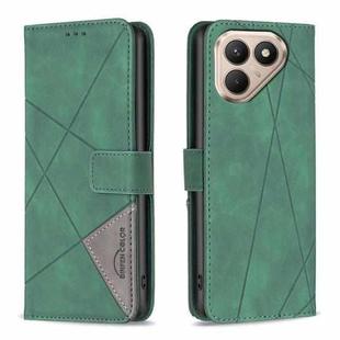 For Tecno Pova 7 Pro 5G Magnetic Buckle Rhombus Texture Leather Phone Case(Green)