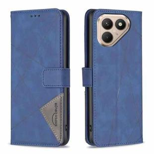 For Tecno Pova 7 Ultra 5G Magnetic Buckle Rhombus Texture Leather Phone Case(Blue)