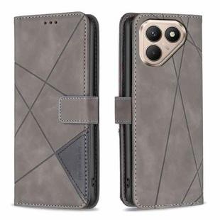 For Tecno Pova 7 Ultra 5G Magnetic Buckle Rhombus Texture Leather Phone Case(Grey)