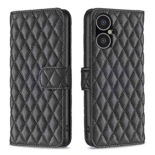 For Tecno Pova Neo 3 Diamond Lattice Wallet Flip Leather Phone Case(Black)