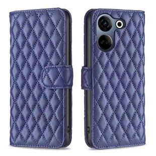 For Tecno Camon 20/Camon 20 Pro 4G Diamond Lattice Wallet Flip Leather Phone Case(Blue)