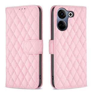 For Tecno Camon 20/Camon 20 Pro 4G Diamond Lattice Wallet Flip Leather Phone Case(Pink)