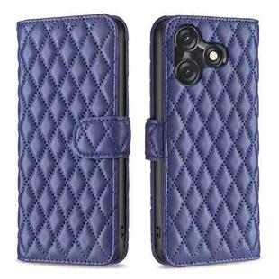 For Tecno Spark 10C Diamond Lattice Wallet Flip Leather Phone Case(Blue)