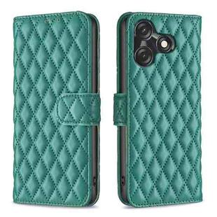 For Tecno Spark 10C Diamond Lattice Wallet Flip Leather Phone Case(Green)