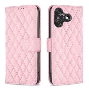 For Tecno Spark 10C Diamond Lattice Wallet Flip Leather Phone Case(Pink)