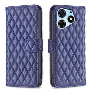 For Tecno Spark 10 Pro Diamond Lattice Wallet Flip Leather Phone Case(Blue)