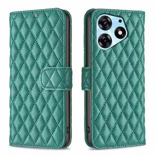 For Tecno Spark 10 Pro Diamond Lattice Wallet Flip Leather Phone Case(Green)