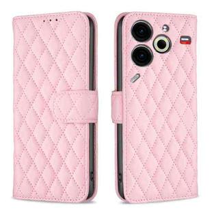 For Tecno Pova 6 Neo Diamond Lattice Wallet Flip Leather Phone Case(Pink)