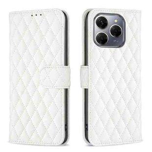 For Tecno Spark 20 Pro 5G Diamond Lattice Wallet Flip Leather Phone Case(White)