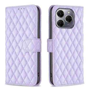 For Tecno Spark 20 Pro 5G Diamond Lattice Wallet Flip Leather Phone Case(Purple)