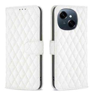 For Tecno Spark Go 1 / Pop 9 Diamond Lattice Wallet Flip Leather Phone Case(White)