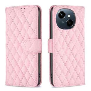 For Tecno Spark Go 1 / Pop 9 Diamond Lattice Wallet Flip Leather Phone Case(Pink)