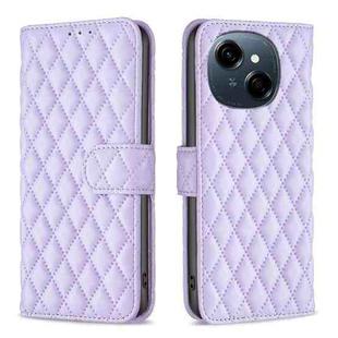 For Tecno Spark Go 1 / Pop 9 Diamond Lattice Wallet Flip Leather Phone Case(Purple)