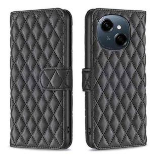 For Tecno Spark Go 1 / Pop 9 Diamond Lattice Wallet Flip Leather Phone Case(Black)