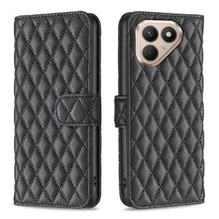 For Tecno Pova 7 Ultra 5G Diamond Lattice Wallet Flip Leather Phone Case(Black)