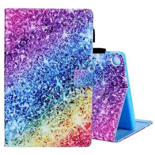 For Samsung Galaxy Tab A9 Colored Drawing Leather Tablet Case(Colorful Diamonds)