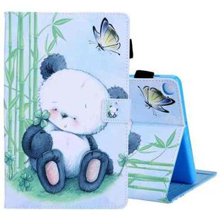 For Samsung Galaxy Tab A9 Colored Drawing Leather Tablet Case(Panda)