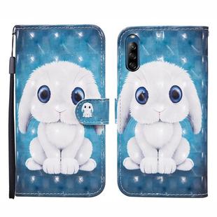 For Sony Xperia L4 3D Painted Pattern Horizontal Flip Leather Case with Holder & Wallet & Card slot & Lanyard(Rabbit)