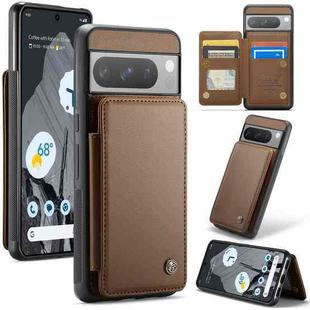 For Google Pixel 8 pro CaseMe C22 Card Slots Holder RFID Anti-theft Phone Case(Brown)
