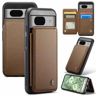 For Google Pixel 8a CaseMe C22 Card Slots Holder RFID Anti-theft Phone Case(Brown)