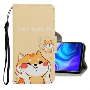 For Huawei P smart 2020 3D Colored Drawing Horizontal Flip PU Leather Case with Holder & Card Slots & Wallet(Shiba Inu)