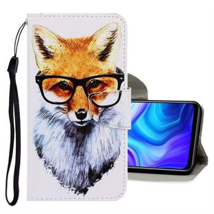 For Huawei Y5p 3D Colored Drawing Horizontal Flip PU Leather Case with Holder & Card Slots & Wallet(Fox)