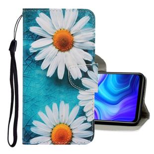 For Huawei Y6p 3D Colored Drawing Horizontal Flip PU Leather Case with Holder & Card Slots & Wallet(Chrysanthemum)