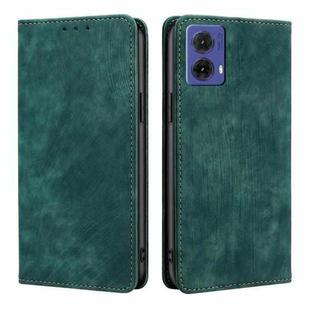 For Motorola Moto G85 5G RFID Anti-theft Brush Magnetic Leather Phone Case(Green)