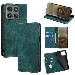 For Motorola Edge 60 Pro 5G RFID Anti-theft Brush Magnetic Leather Phone Case(Green)