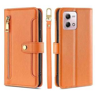 For Motorola Moto G Stylus 4G 2023 Lite Sheep Texture Cross-body Zipper Wallet Leather Phone Case(Orange)