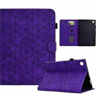 For Lenovo Tab M10 3rd Gen Rhombus TPU Smart Leather Tablet Case(Purple)