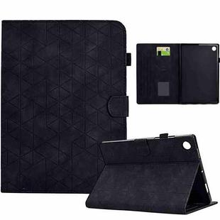 For Lenovo Tab M10 Plus 3rd Gen 2022 Rhombus TPU Smart Leather Tablet Case(Black)