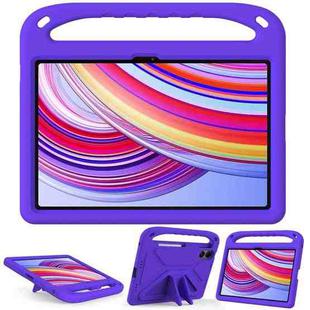 For Xiaomi Redmi Pad Pro 12.1 Handle EVA Shockproof Tablet Case with Holder(Purple)