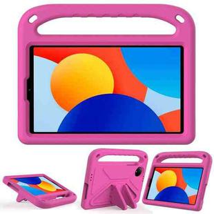 For Xiaomi Redmi Pad SE 8.7 Handle EVA Shockproof Tablet Case with Holder(Rose Red)