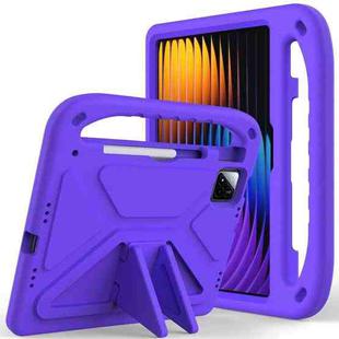 For Xiaomi Pad 7 / 7 Pro Handle EVA Shockproof Tablet Case with Holder(Purple)