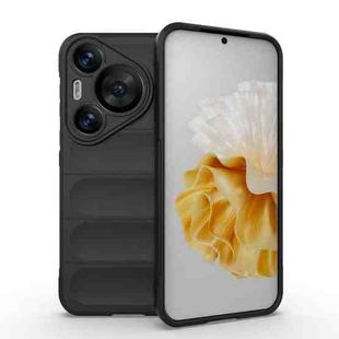 For Huawei Pura 70 Pro / 70 Pro+ Magic Shield TPU + Flannel Phone Case(Black)