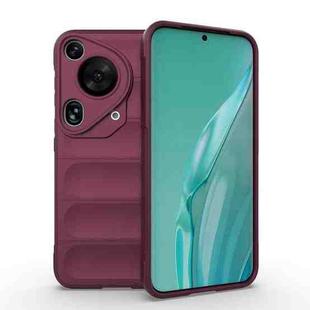 For Huawei Pura 70 Ultra Magic Shield TPU + Flannel Phone Case(Wine Red)