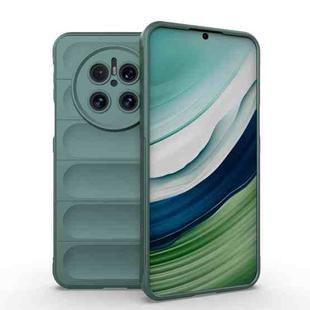 For Huawei Mate 70 5G Magic Shield TPU + Flannel Phone Case(Dark Green)